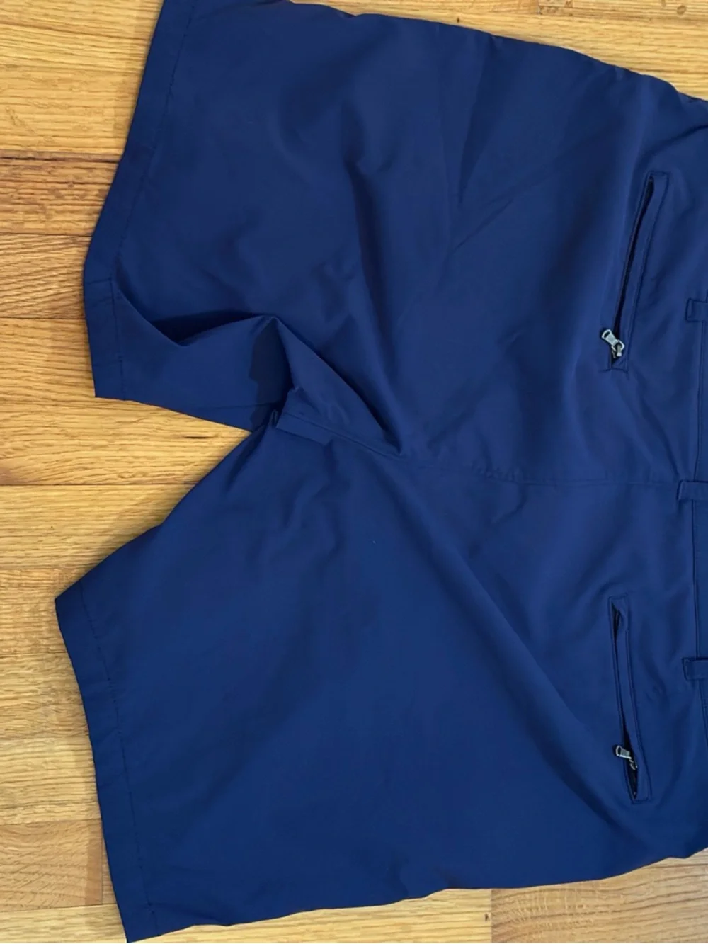 J Crew Tech Shorts Mens 42 Blue Flat Front Nylon Stretch Hiking Outdoor (#5)